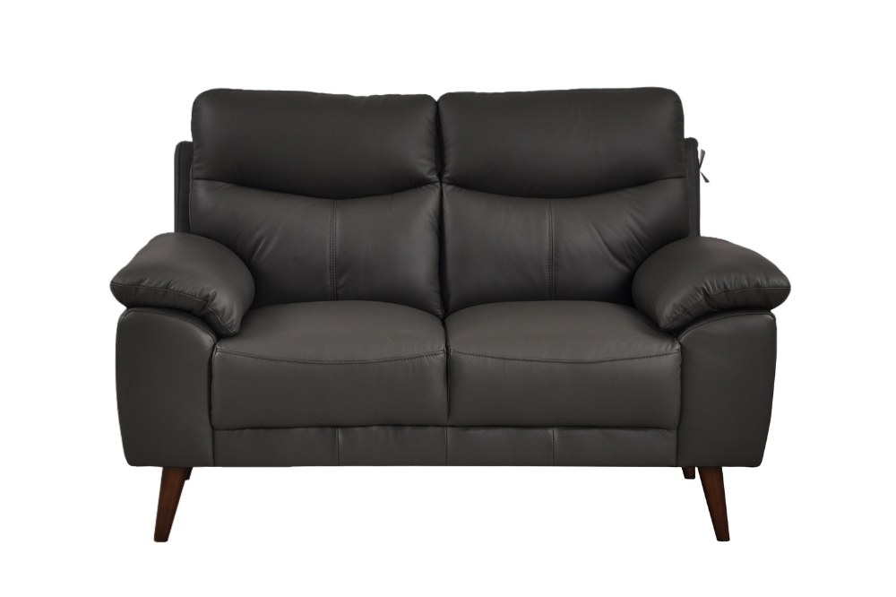 Vantage Genuine Leather Grey 2+2 Seater Sofa Set