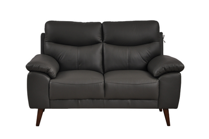 Vantage Genuine Leather Grey 2+2 Seater Sofa Set