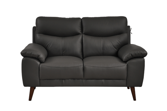 Vantage Genuine Leather Grey 2+1+1 Seater Sofa Set - Furniture Instore