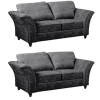 Canterbury Grey Fabric 2+2 Seater Sofa Set