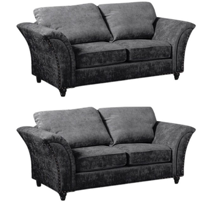 Canterbury Grey Fabric 2+2 Seater Sofa Set