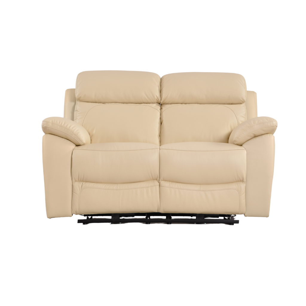 Dandrea Genuine Leather Cream Electric Power Recliner 2+2 Seater Sofa Set