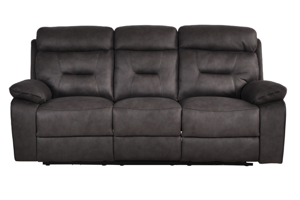Foster Grey Fabric Electric Recliner 3+3 Seater Sofa Set