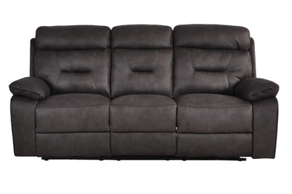 Foster Grey Fabric Electric Recliner 3+3 Seater Sofa Set