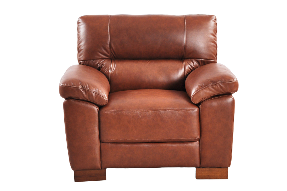Dalmore Genuine Leather Tan 3+2+1 Seater Sofa Set