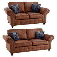 Oakland Tan Suede 3+3 Seater Sofa Set - Furniture Instore