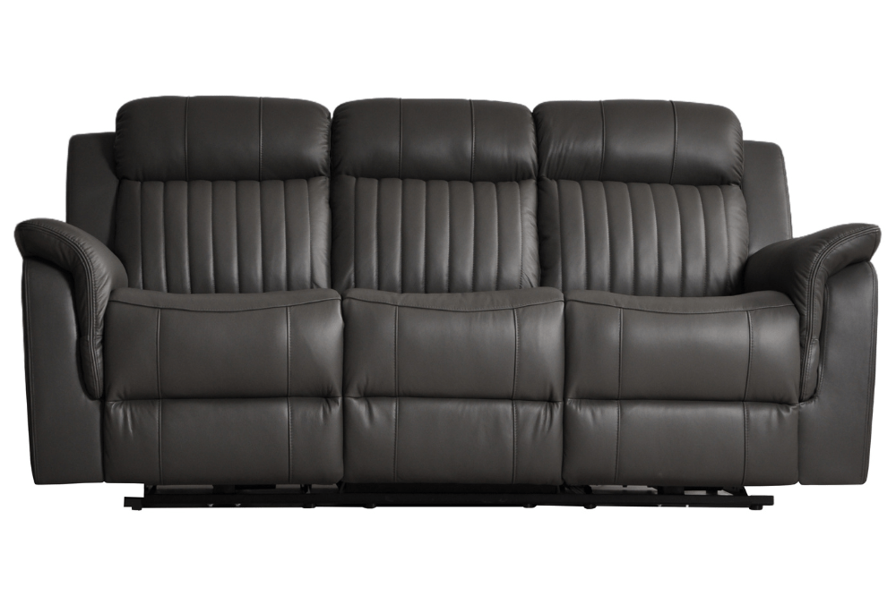Cidliano Genuine Leather Grey Electric Power Recliner 3+2+1 Seater Sofa Set - Furniture Instore
