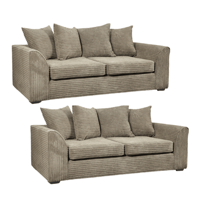 Byron Caramel Fabric 3+3 Seater Sofa Set - Furniture Instore