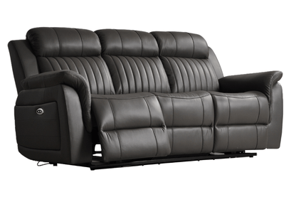Cidliano Genuine Leather Grey Electric Power Recliner 3+2 Seater Sofa Set - Furniture Instore