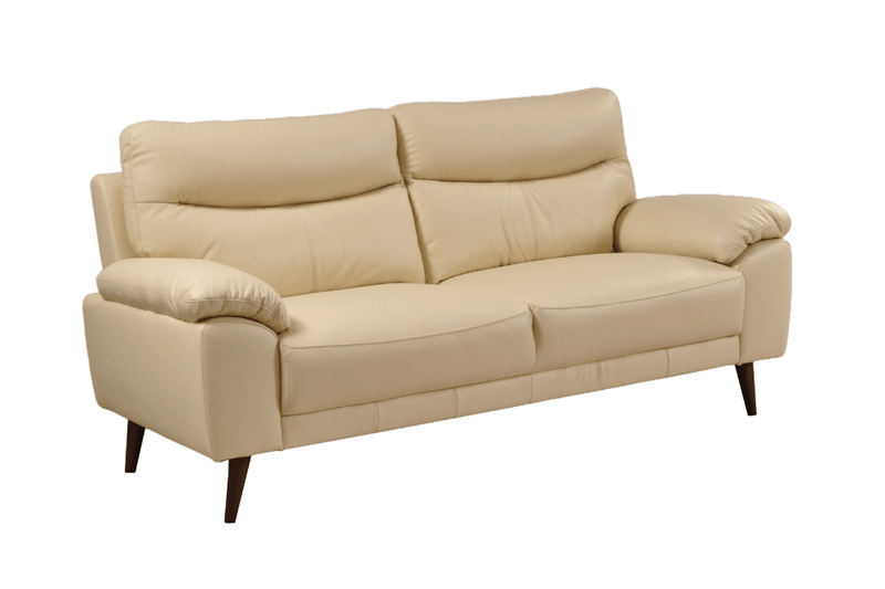 Vantage Genuine Leather Cream 3+1 Seater Sofa Set - Furniture Instore