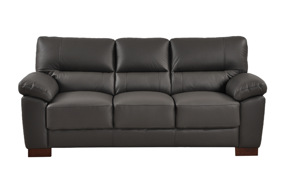 Dalmore Genuine Leather Grey 3+1+1 Seater Sofa Set - Furniture Instore