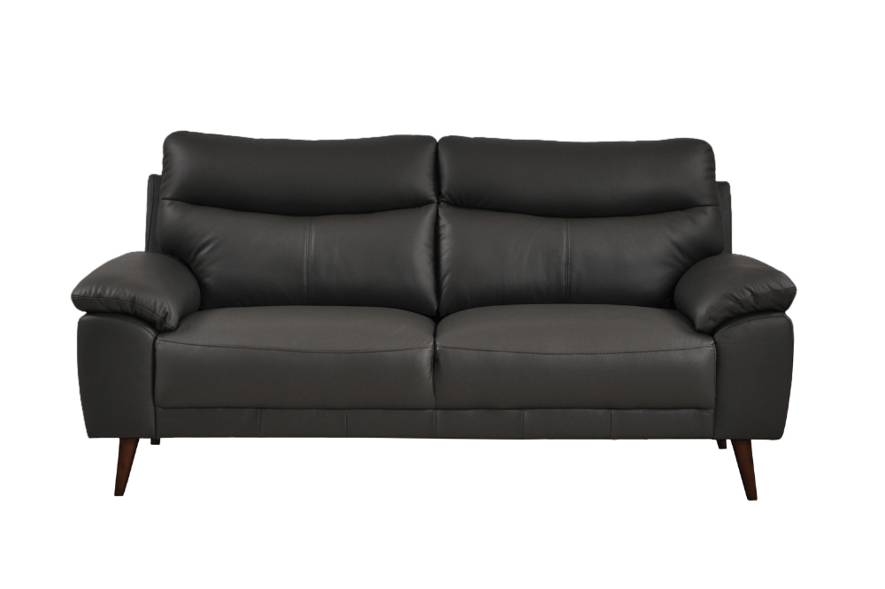 Vantage Genuine Leather Grey 3+1+1 Seater Sofa Set - Furniture Instore