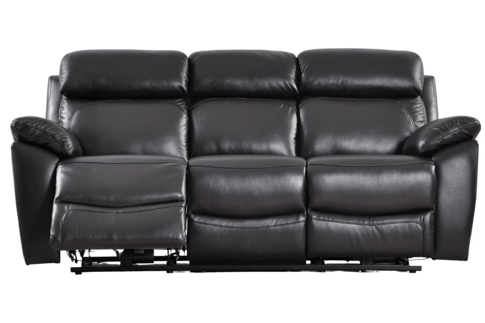 Dandrea Genuine Leather Black Electric Power Recliner 3+3 Seater Sofa Set - Furniture Instore