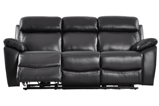 Dandrea Genuine Leather Black Electric Power Recliner 3+3 Seater Sofa Set - Furniture Instore