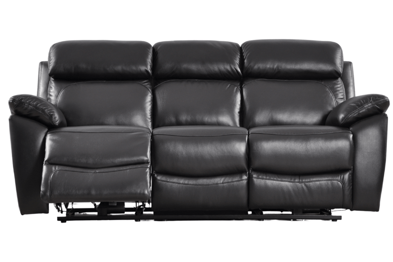 Dandrea Genuine Leather Black Electric Power Recliner 3+3 Seater Sofa Set - Furniture Instore