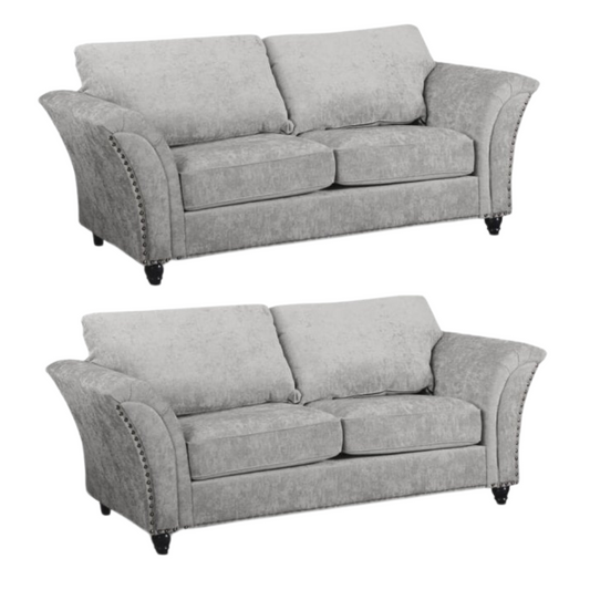 Canterbury Truffle Fabric 3+3 Seater Sofa Set