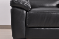 Dalmore Genuine Leather Black 3+3 Seater Sofa Set - Furniture Instore