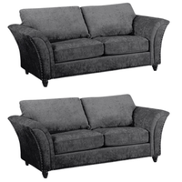 Canterbury Grey Fabric 3+3 Seater Sofa Set