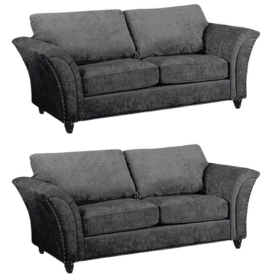 Canterbury Grey Fabric 3+3 Seater Sofa Set