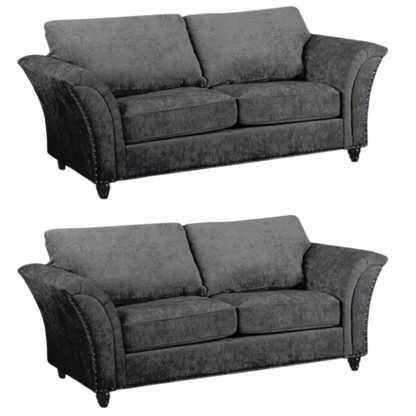 Canterbury Grey Fabric 3+3 Seater Sofa Set - Furniture Instore