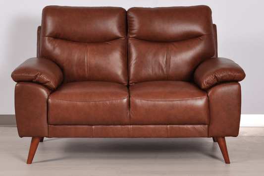 Vantage Genuine Leather Tan 2+2 Seater Sofa Set - Furniture Instore