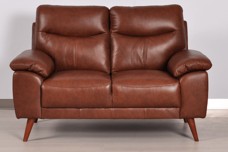 Vantage Genuine Leather Tan 2+2 Seater Sofa Set - Furniture Instore