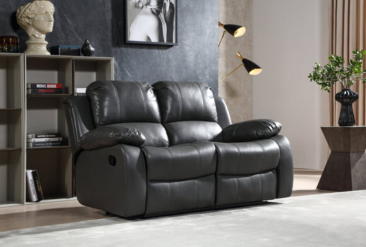 Valencia Grey Leather Manual Recliner 2+2 Seater Sofa Set - Furniture Instore