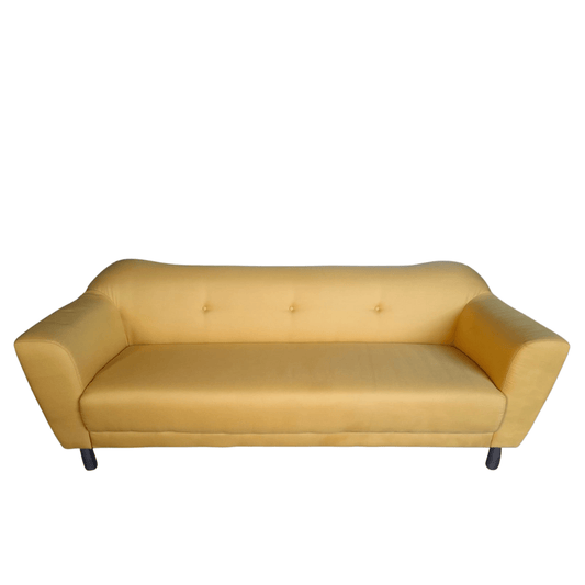 Outlet Alex Yellow Fabric 3 Seater Sofa - Furniture Instore