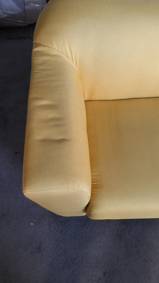 Outlet Alex Yellow Fabric 3 Seater Sofa - Furniture Instore