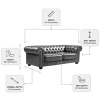 chesterfield-grey-leather-antique-3-1-seater-sofa-set-3-seater-measurement-diagram