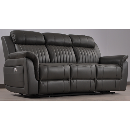 Cidliano 3-seater sofa angled in a modern roomset with elegant decor and warm ambient lighting.