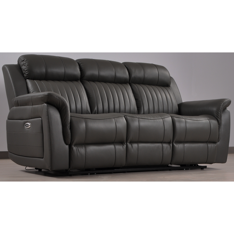 Cidliano 3-seater sofa angled in a modern roomset with elegant decor and warm ambient lighting.