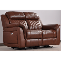 Cidliano tan 2-seater sofa angled view in warm, stylish room setting with modern decor.