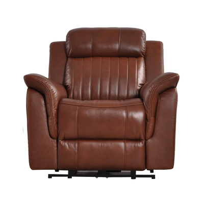 Cidliano Tan Leather Electric Recliner Armchair