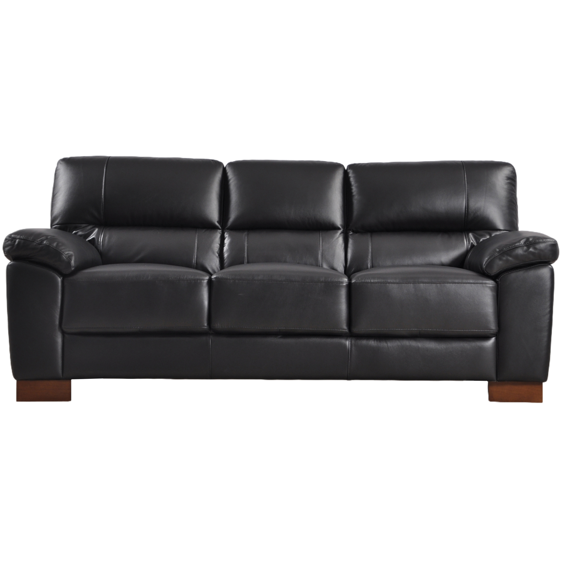 Dalmore Black 3 Seater – front-facing black three-seater sofa on a white background.