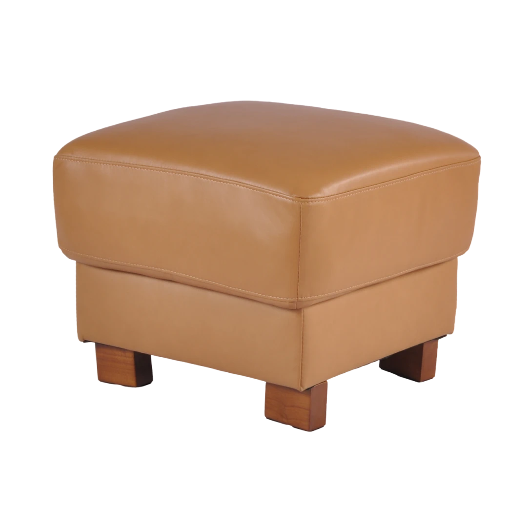 Dalmore Genuine Leather Caramel Footstool