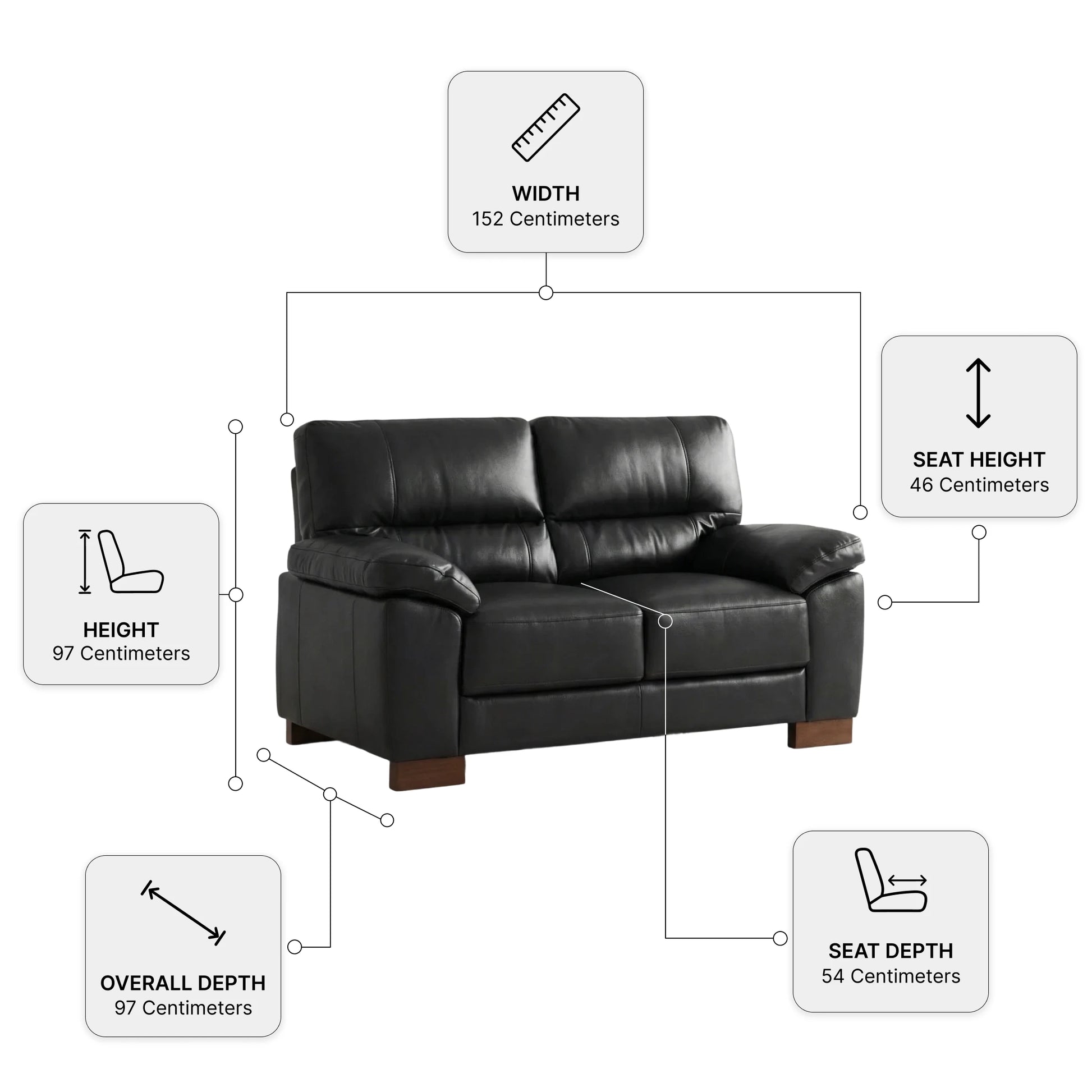 dalmore-black-2-seater-sofa-measurement