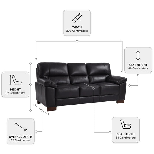 black-leather-sofa-measurement