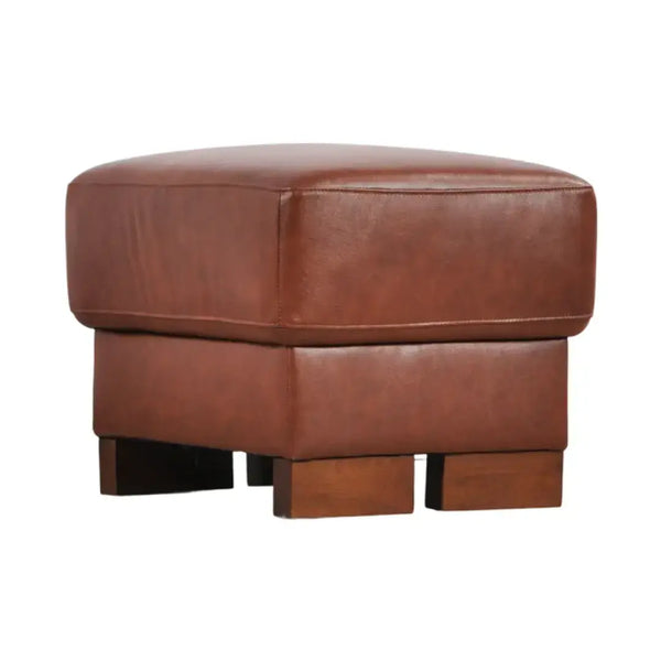 Dalmore Genuine Leather Tan Footstool