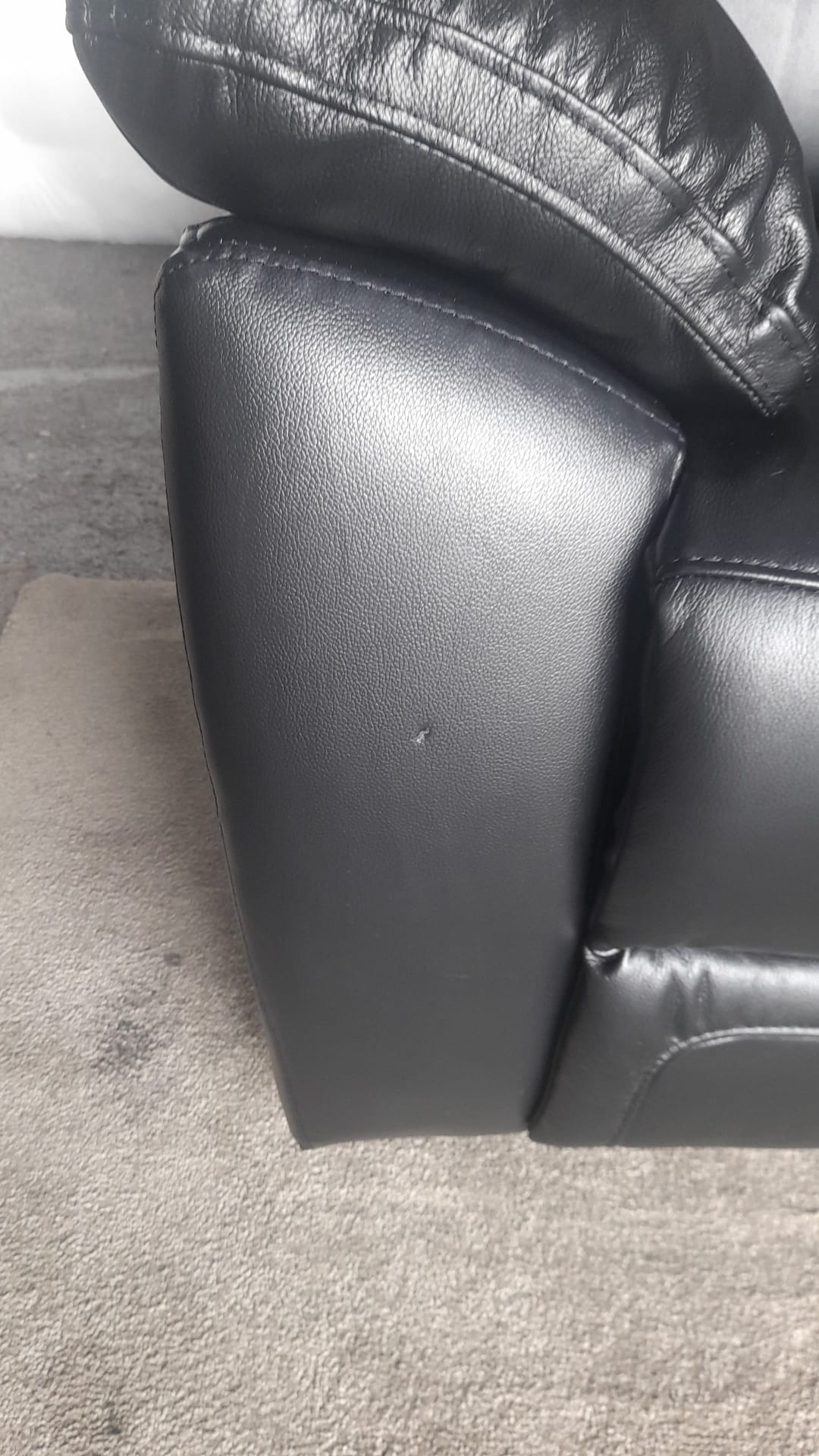 Outlet Dandrea Genuine Leather Black Electric Power Recliner 2 Seater - Furniture Instore