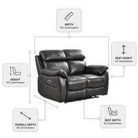 Black Electric Recliner 2+2 Seater Sofa Set