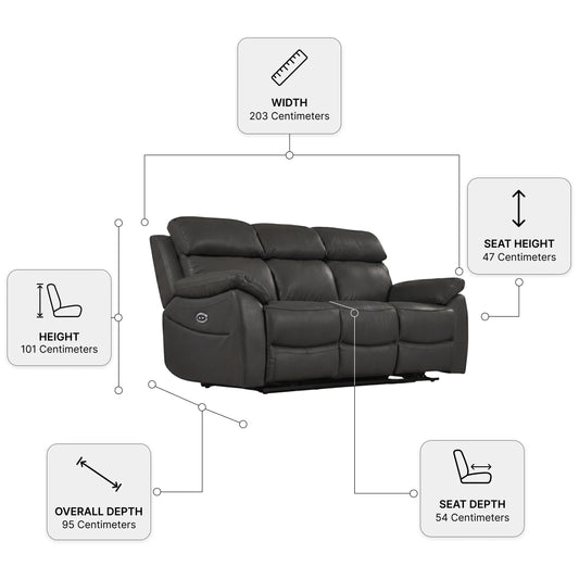 Dandrea Recliner 3+2+1 Seater Sofa Set