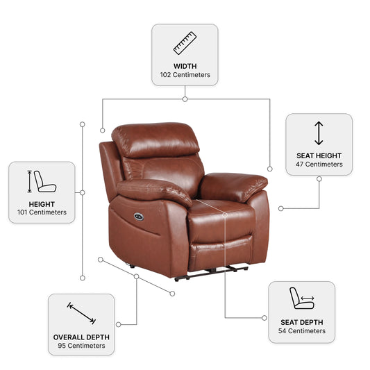 Dandrea Tan 1 Seater Measurements