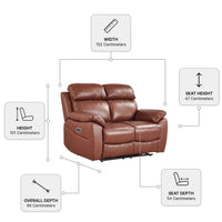 Dandrea Tan Leather 2 Seater
