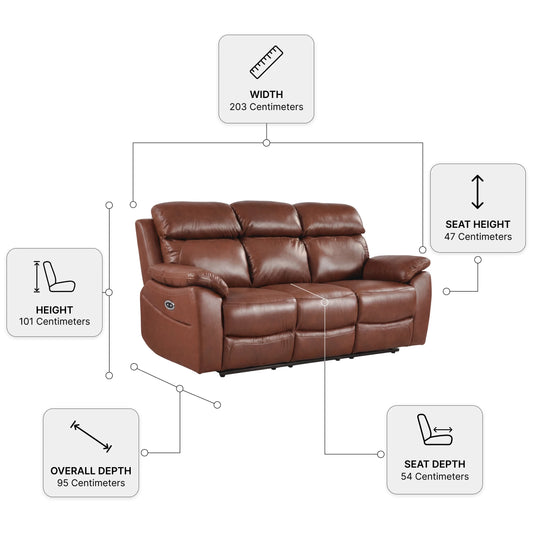 Electric Recliner 3+1+1 Seater Sofa Set