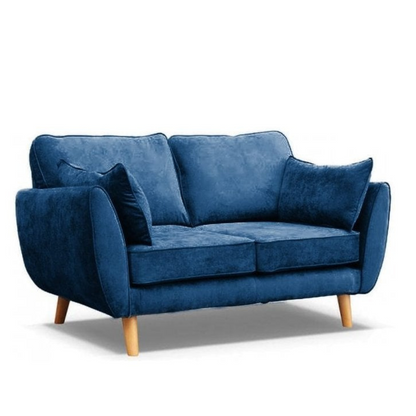 Outlet Connection Zinc Blue Fabric 2 Seater Sofa