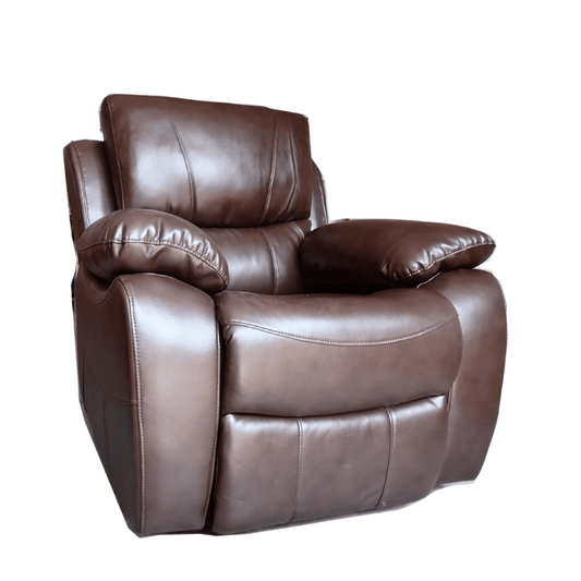 Bel Aire Brown Leather Recliner Armchair