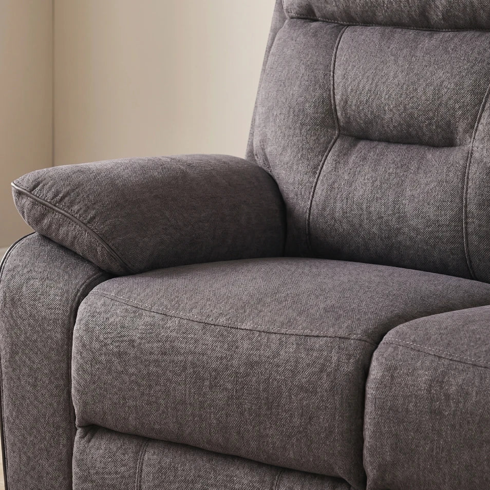 Foster Dark Grey Fabric Electric