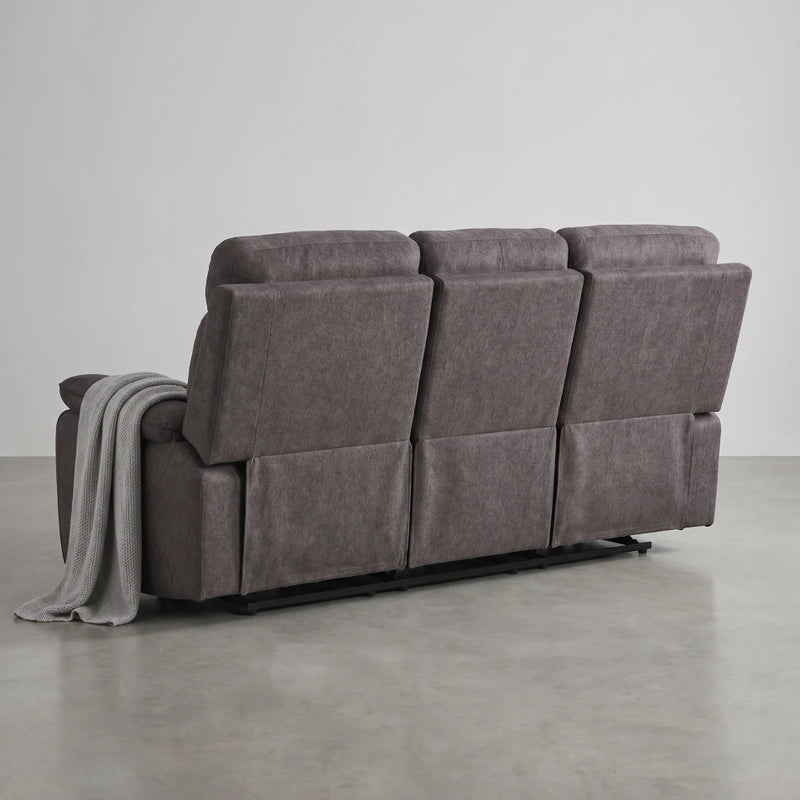 Foster Dark Grey Fabric Electric Recliner 3 