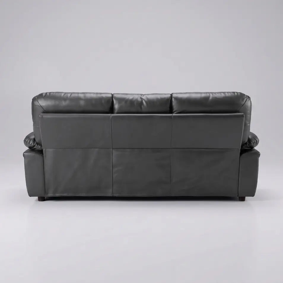 Modern Verona Grey Leather Sofa